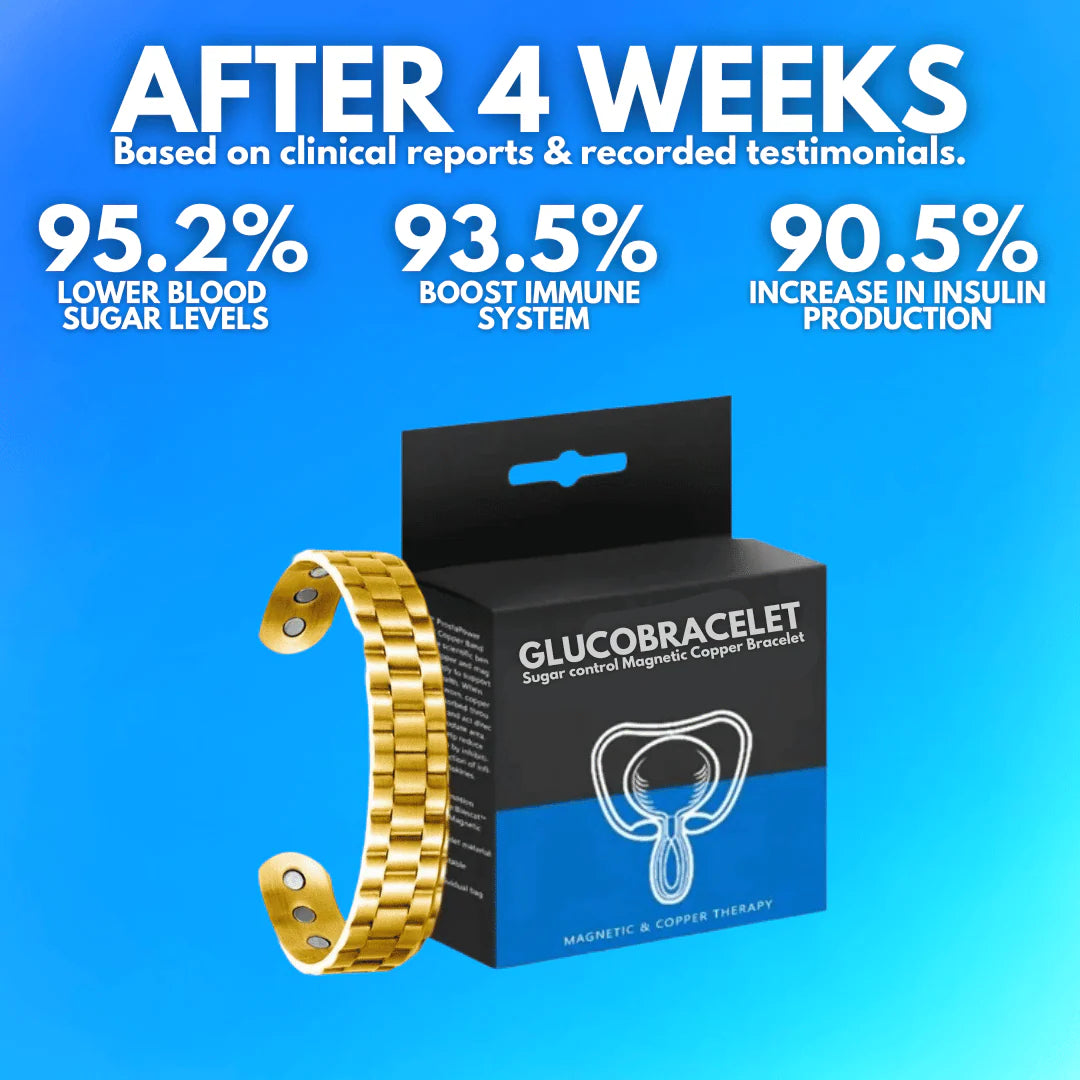 GlucoBracelet™ Sugar Control Magnetic Copper Bracelet